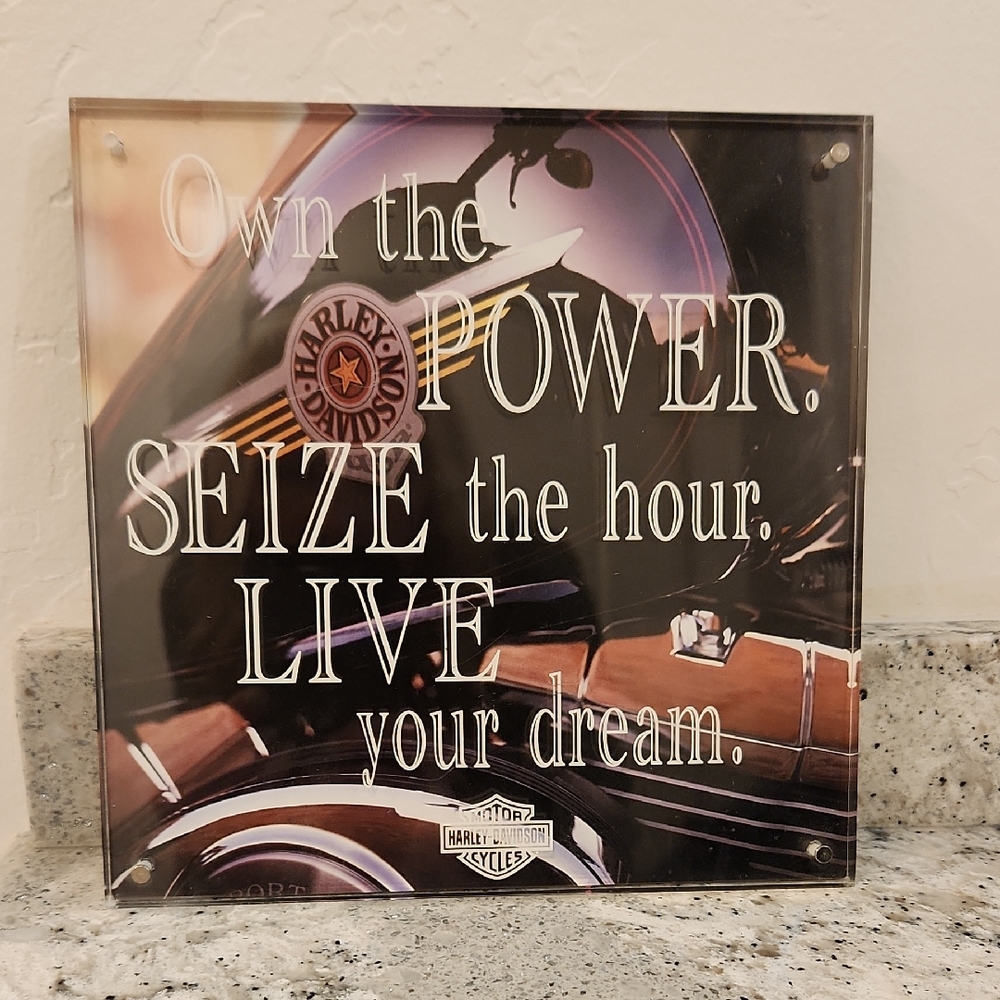 Harley-Davidson Motivational Wall Art - Black and Brown